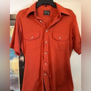 Vintage JCPenny's orange short-sleeve shirt-size medium